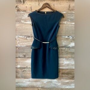 BLUMARINE-Sleeveless Peplum Sheath Dress